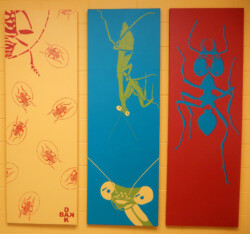 acrylic on wood panels